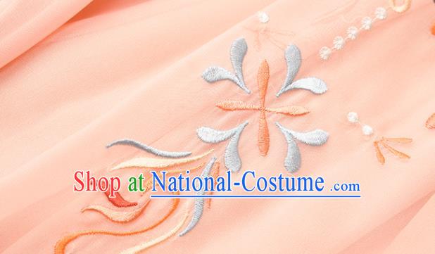 China Ancient Royal Princess Embroidered Hanfu Dress Garments Tang Dynasty Nobility Infanta Wedding Historical Clothing