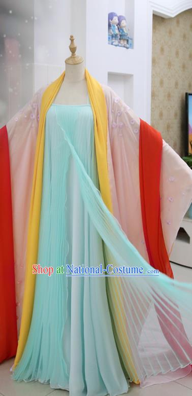 China Traditional Cosplay Drama San Qian Ya Sha Clothing Ancient Fairy Qin Chuan Hanfu Dress Tang Dynasty Princess Garments