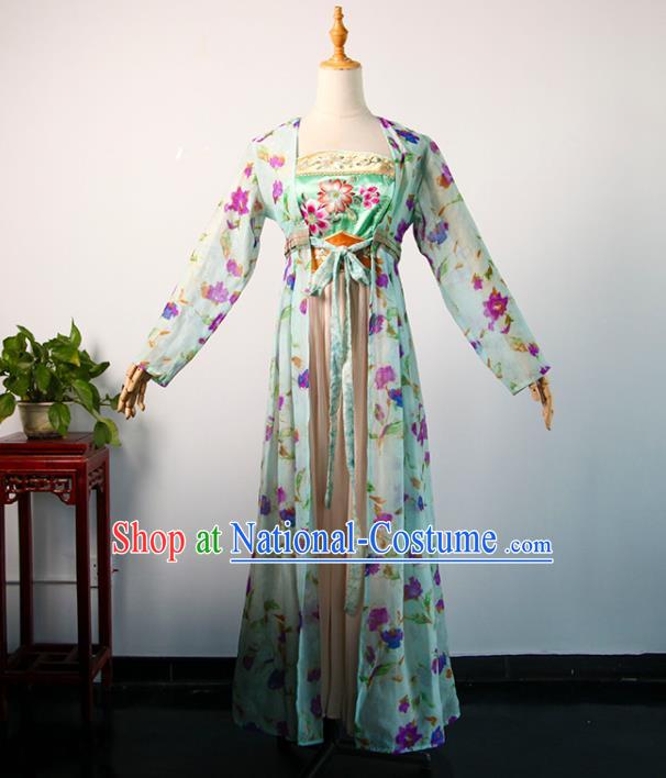 China Ancient Palace Lady Hanfu Dress Tang Dynasty Court Maid Garments Traditional Drama Cosplay Goddess Clothing