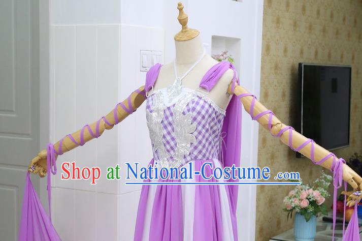 China Ancient Goddess Purple Hanfu Dress Cosplay Fairy Princess Garments Traditional Drama Seven Fairy Huo Siyan Clothing