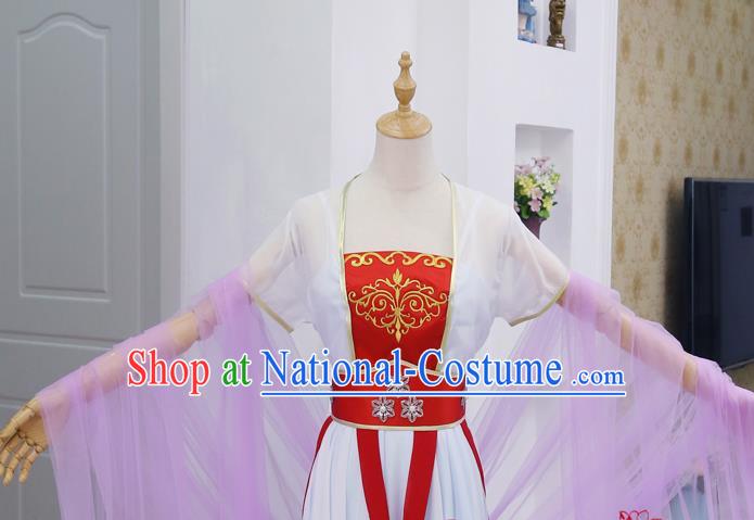 China Ancient Moon Goddess Chang E Hanfu Dress Cosplay Tang Dynasty Court Dance Garments Traditional Drama Journey to the West Fairy Clothing