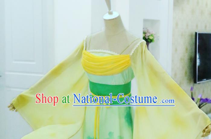 China Ancient Goddess Hanfu Dress Cosplay Princess Garments Traditional Drama Seven Fairy Jiang Xin Clothing