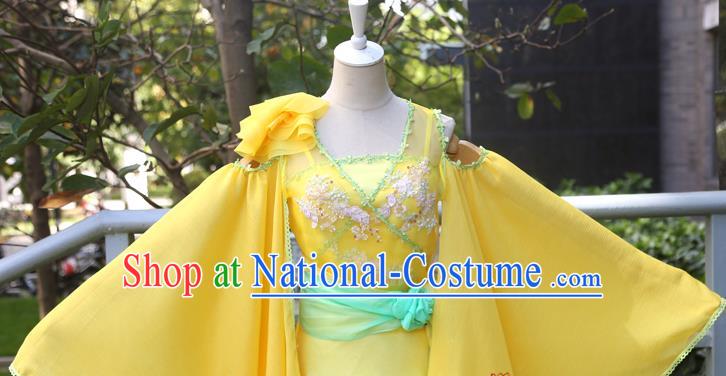 China Ancient Noble Princess Yellow Hanfu Dress Cosplay Ming Dynasty Young Lady Garments Traditional Drama Tricky Rough Princess Situ Jing Clothing