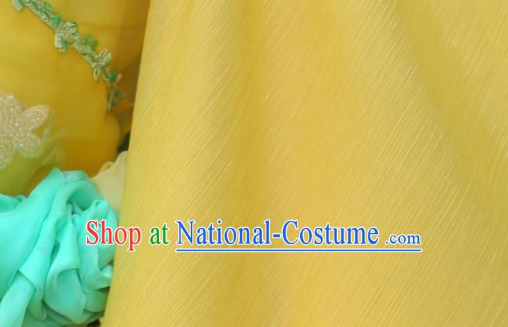 China Ancient Noble Princess Yellow Hanfu Dress Cosplay Ming Dynasty Young Lady Garments Traditional Drama Tricky Rough Princess Situ Jing Clothing