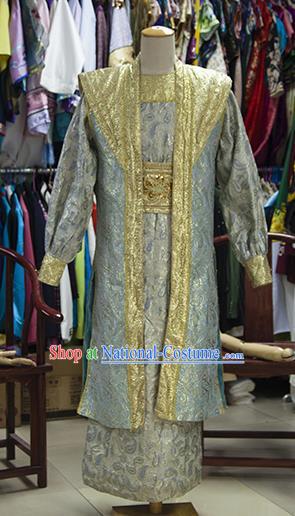 Chinese Tang Dynasty Empress Imperial Robe Apparels Ancient King Hanfu Clothing Drama Cosplay Li Shimin Garment Costume