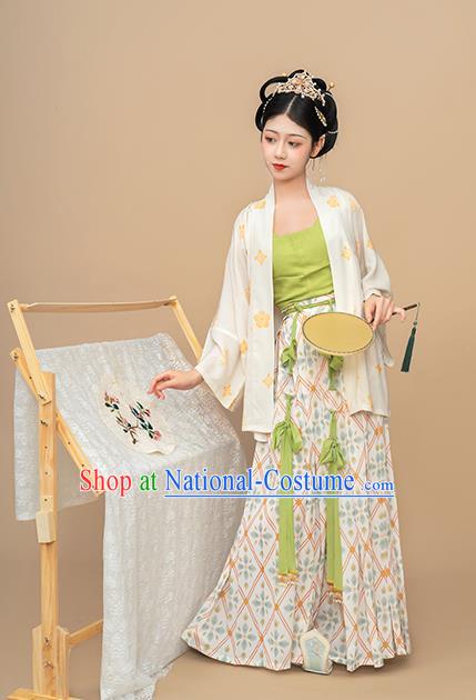 China Ancient Civilian Female Hanfu Dress Traditional Song Dynasty Young Woman Historical Clothing