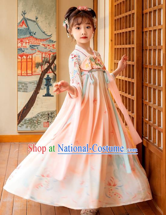 Chinese Girl Princess Garments Children Classical Dance Performance Clothing Traditional Hanfu Dress