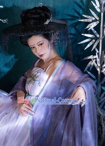 China Ancient Imperial Concubine Hanfu Dress Tang Dynasty Consort Yang Historical Clothing Traditional Court Beauty Garments