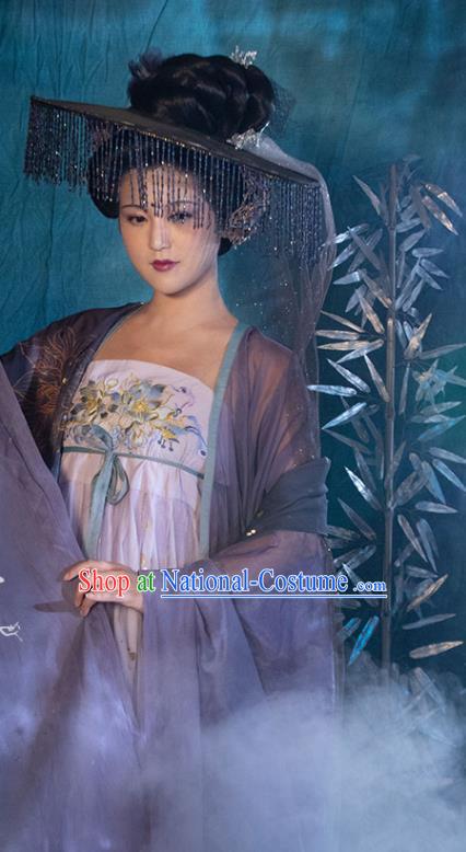 China Ancient Imperial Concubine Hanfu Dress Tang Dynasty Consort Yang Historical Clothing Traditional Court Beauty Garments