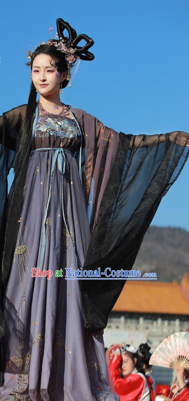 China Ancient Imperial Concubine Hanfu Dress Tang Dynasty Consort Yang Historical Clothing Traditional Court Beauty Garments