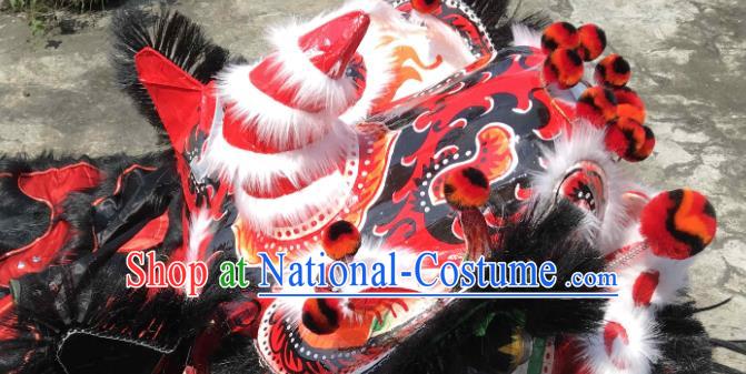 World Lion Dance Competition Black Dragon Head Dragon Dancing Costumes Complete Set for Adult