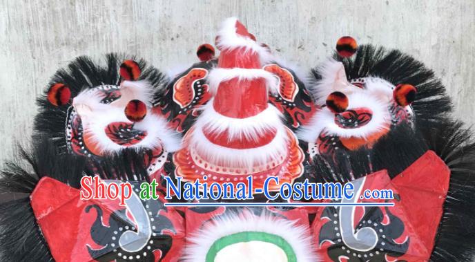 World Lion Dance Competition Black Dragon Head Dragon Dancing Costumes Complete Set for Adult