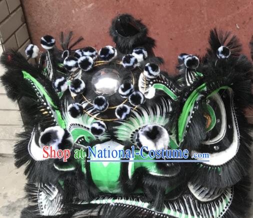 China Lion Dance Competition Green Dragon Head Dragon Dancing Costumes Southern Lion Performance Uniforms