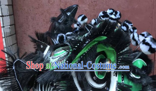 China Lion Dance Competition Green Dragon Head Dragon Dancing Costumes Southern Lion Performance Uniforms