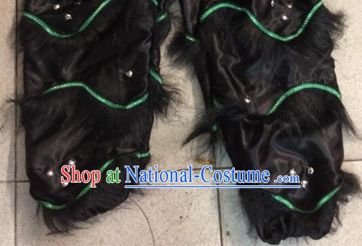 China Lion Dance Competition Green Dragon Head Dragon Dancing Costumes Southern Lion Performance Uniforms