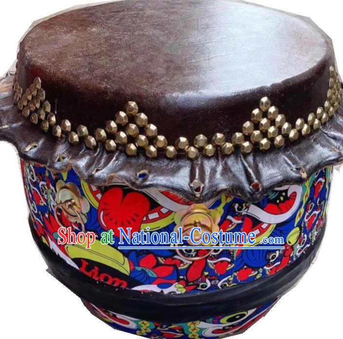 Handmade Chinese Folk Dance Stage Property New Year Cowhide Drum Traditional Lion Dance Drum