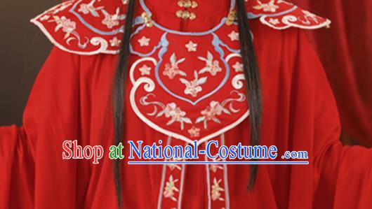 China Ming Dynasty Princess Historical Clothing Traditional Wedding Hanfu Garments Ancient Bride Embroidered Red Dress