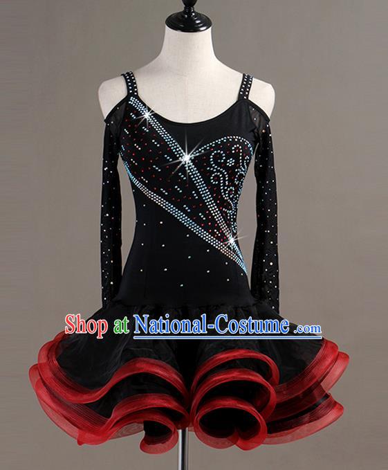 Professional Cha Cha Fashion Women Modern Dance Short Dress Latin Dance Competition Costume Jitterbug Dancing Clothing