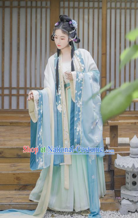 China Ancient Court Princess Hanfu Dress Antique Song Dynasty Palace Garments Traditional Imperial Consort Historical Clothing Full Set