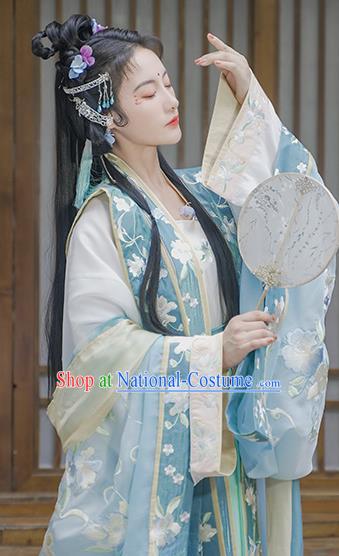 China Ancient Court Princess Hanfu Dress Antique Song Dynasty Palace Garments Traditional Imperial Consort Historical Clothing Full Set