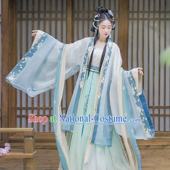 China Ancient Court Princess Hanfu Dress Antique Song Dynasty Palace Garments Traditional Imperial Consort Historical Clothing Full Set