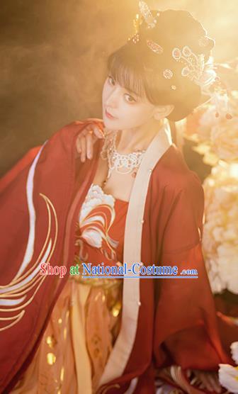 China Ancient Court Beauty Hanfu Dress Traditional Wedding Garments Tang Dynasty Princess Historical Clothing