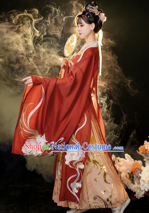 China Ancient Court Beauty Hanfu Dress Traditional Wedding Garments Tang Dynasty Princess Historical Clothing