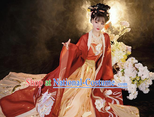 China Ancient Court Beauty Hanfu Dress Traditional Wedding Garments Tang Dynasty Princess Historical Clothing