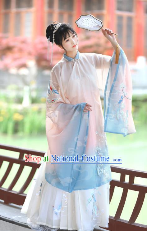 China Ming Dynasty Princess Clothing Ancient Noble Woman Hanfu Dress Traditional Court Lady Historical Garments