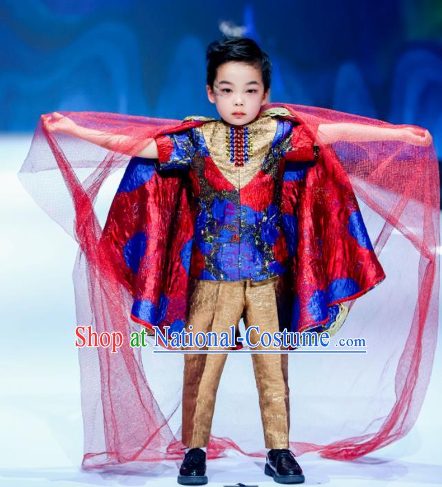 Top Children Dance Performance Apparels Boys Stage Show Suits Kid Catwalks Uniforms