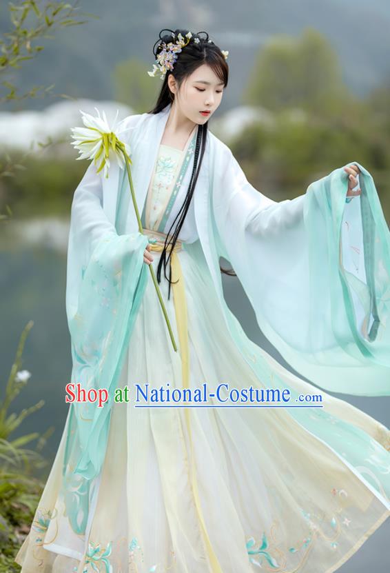 China Traditional Palace Historical Clothing Ancient Tang Dynasty Princess Hanfu Dress Uniforms