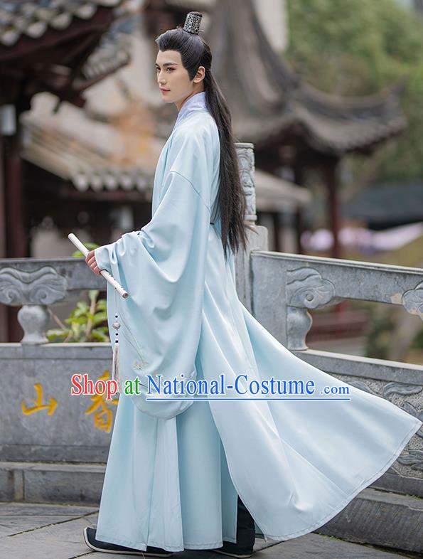 China Traditional Ming Dynasty Royal Prince Embroidered Hanfu Garments Ancient Noble Childe Historical Clothing for Men