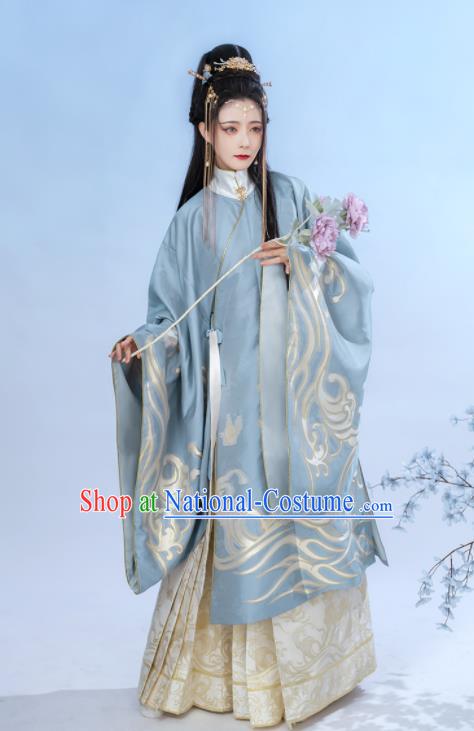 China Traditional Ming Dynasty Imperial Consort Historical Clothing Ancient Noble Woman Hanfu Dress Garments Complete Set