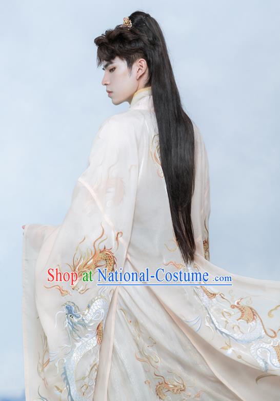 China Jin Dynasty Royal Childe Embroidered Clothing Traditional Historical Garments Ancient Crown Prince Hanfu Robe Apparels