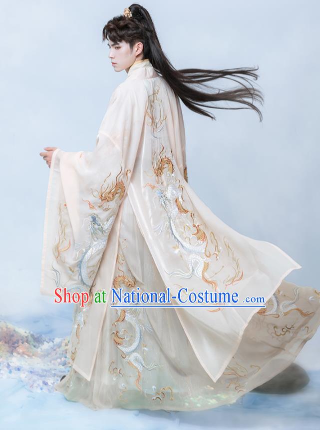 China Jin Dynasty Royal Childe Embroidered Clothing Traditional Historical Garments Ancient Crown Prince Hanfu Robe Apparels