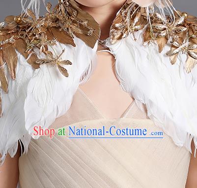 Custom Children Performance Fashion Garment Compere Competition Clothing Girl Stage Show Dress Catwalks Beige Veil Full Dress