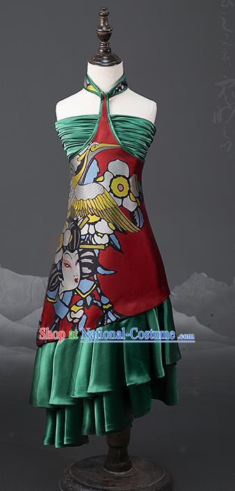 China Opera Dance Dress Girl Stage Show Garments Catwalks Fashion Costume Children Dance Performance Clothing