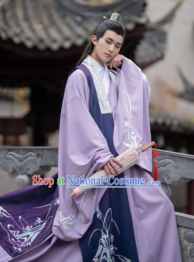 China Ancient Crown Prince Hanfu Robe Ming Dynasty Childe Clothing Traditional Historical Garment Costumes for Men