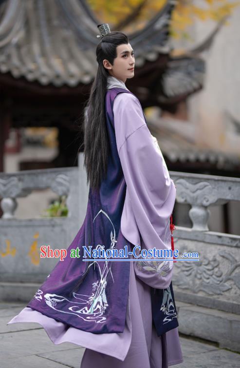 China Ancient Crown Prince Hanfu Robe Ming Dynasty Childe Clothing Traditional Historical Garment Costumes for Men