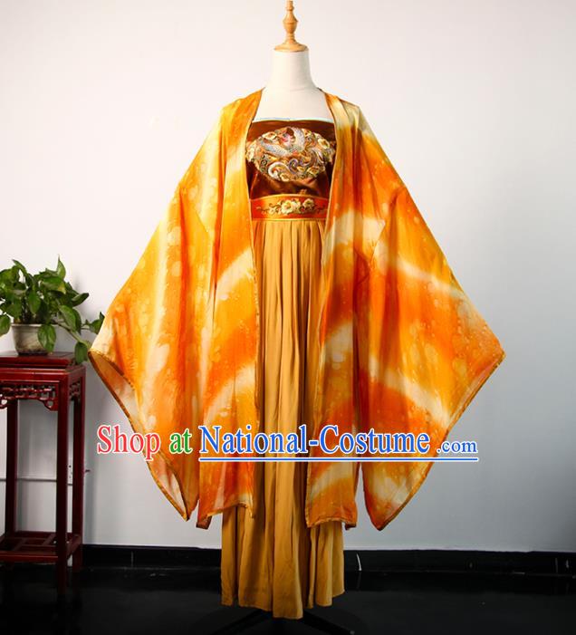 China Ancient Queen Wu Zetian Hanfu Dress Tang Dynasty Court Woman Garments Traditional Drama Empress Wu Mei Niang Clothing