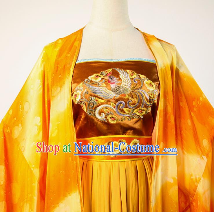 China Ancient Queen Wu Zetian Hanfu Dress Tang Dynasty Court Woman Garments Traditional Drama Empress Wu Mei Niang Clothing