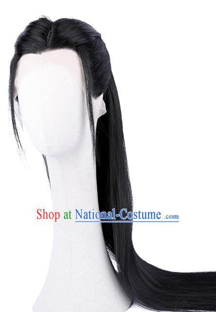 Handmade Chinese Song Dynasty Childe Wigs Ancient Swordsman Headwear Drama Word of Honor Zhou Zishu Wig Chignon