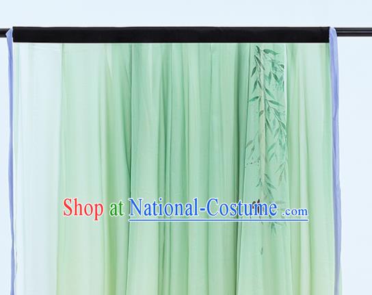 China Ancient Fairy Green Hanfu Dress Clothing Traditional Jin Dynasty Princess Historical Garment Costumes