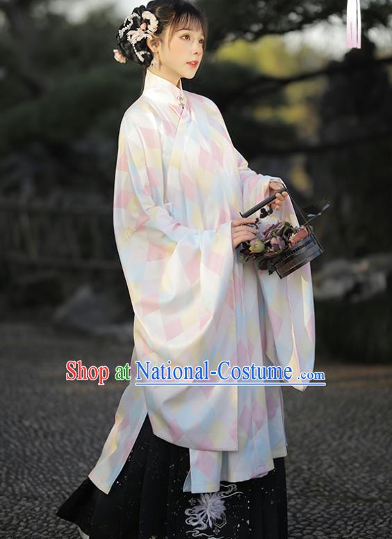 China Traditional Ming Dynasty Princess Historical Garment Costumes Ancient Young Beauty Hanfu Dress Embroidered Clothing