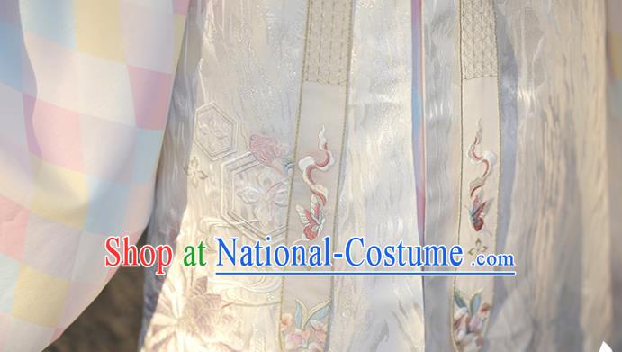 China Traditional Ming Dynasty Princess Historical Garment Costumes Ancient Young Beauty Hanfu Dress Embroidered Clothing