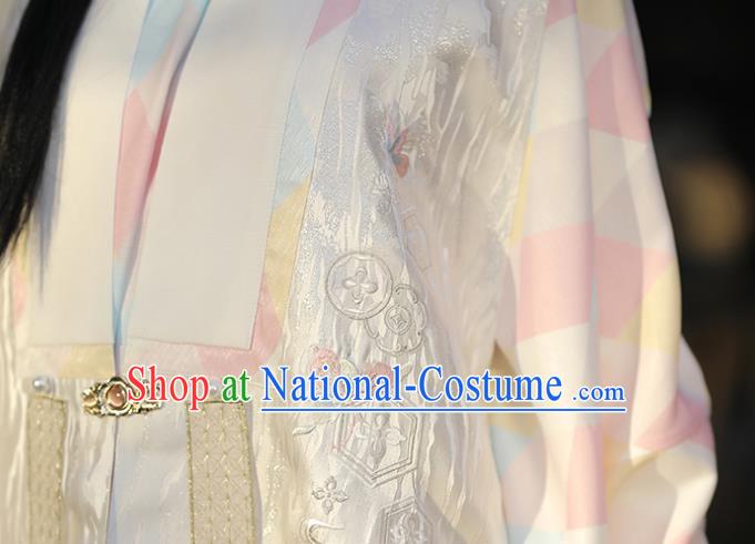 China Traditional Ming Dynasty Princess Historical Garment Costumes Ancient Young Beauty Hanfu Dress Embroidered Clothing