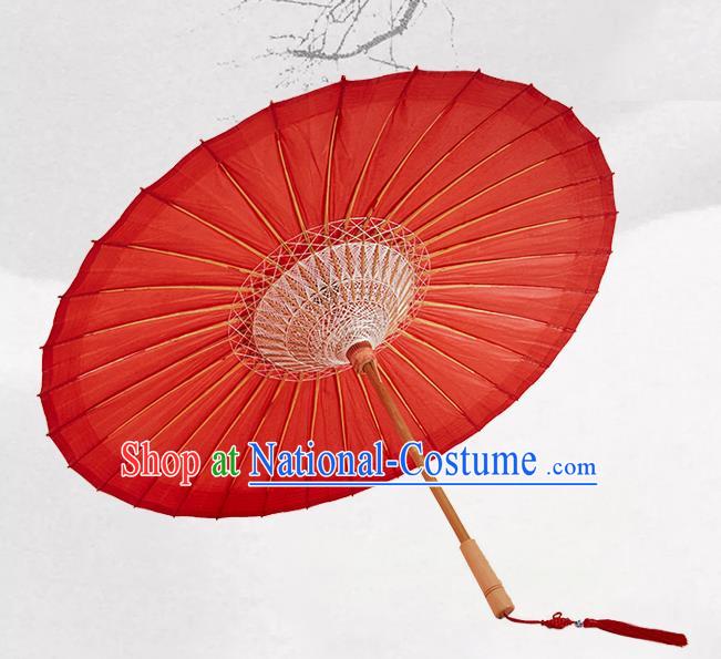 China Handmade Oil Paper Umbrella Traditional Wedding Umbrellas Classical Dance Umbrella Woman Red Paper Umbrella