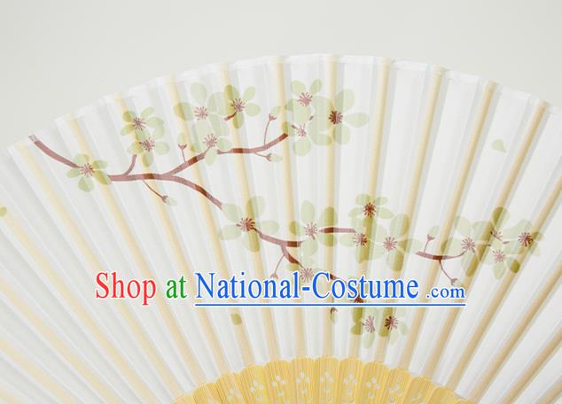 Handmade Chinese Craft Fans Printing Sakura Folding Fan Bamboo Fan Female Accordion