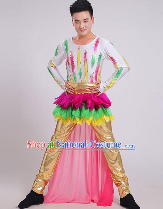 China Male Yangko Dance Clothing Opening Dance Garment Costumes Folk Dance Outfits Drum Dance Uniforms