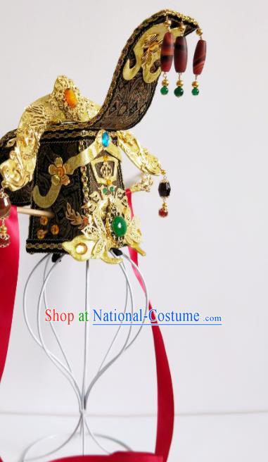 China Ancient Queen Mother Hair Crown Traditional Drama Hair Accessories Qin Dynasty Empress Dowager Mi Yue Headdress